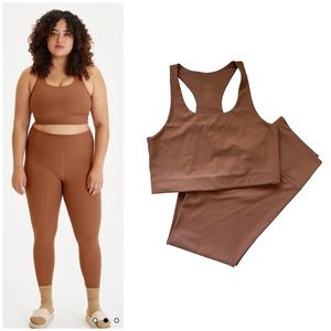 Girlfriend Collective ribbed leggings and sports bra SET XL